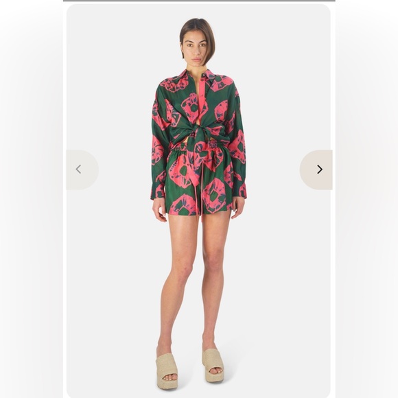 Zimmermann Silk Tie-Dye Shirt & Shorts Set Size 2 - Picture 11 of 15